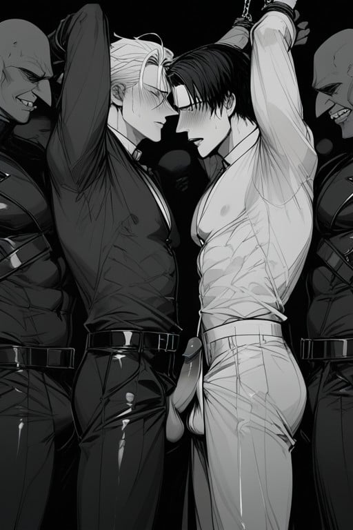 Black Hair, Korean, White AI Gay Porn
