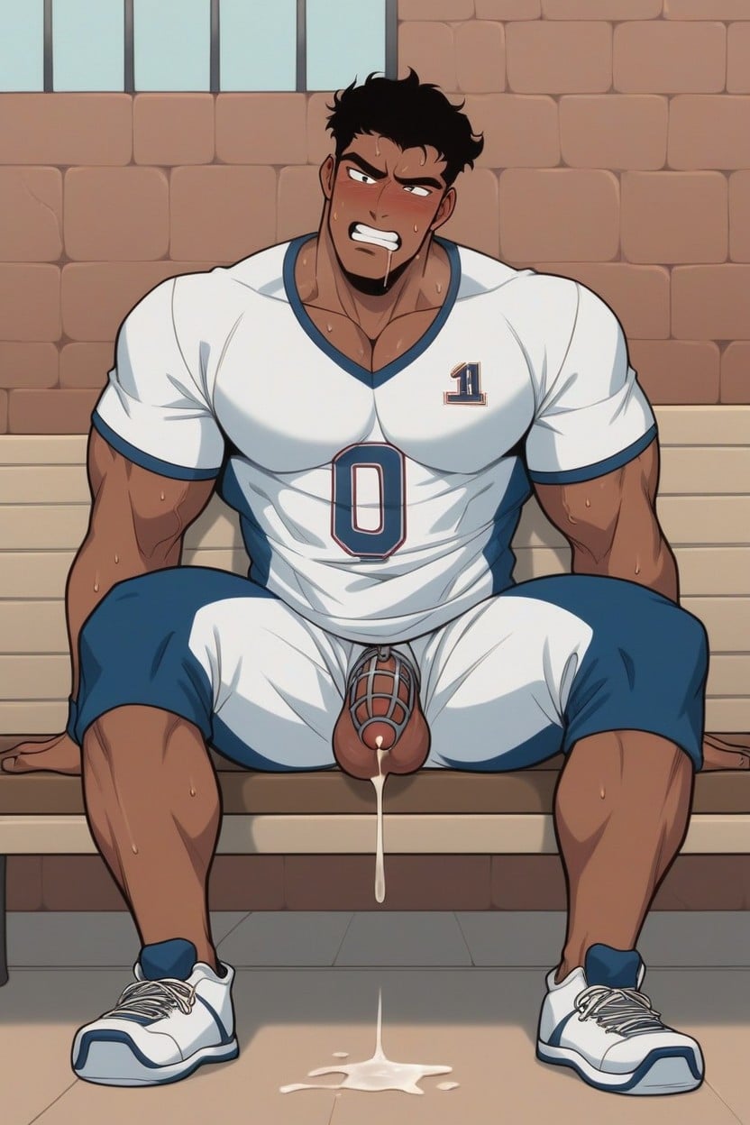 Freklest, Full Body, Basketball Jersey AI Gay Porn