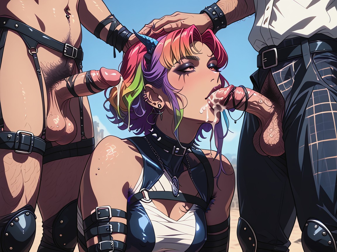 Bulge, Chaps, Tentacle Blowjob Shemale AI Porn