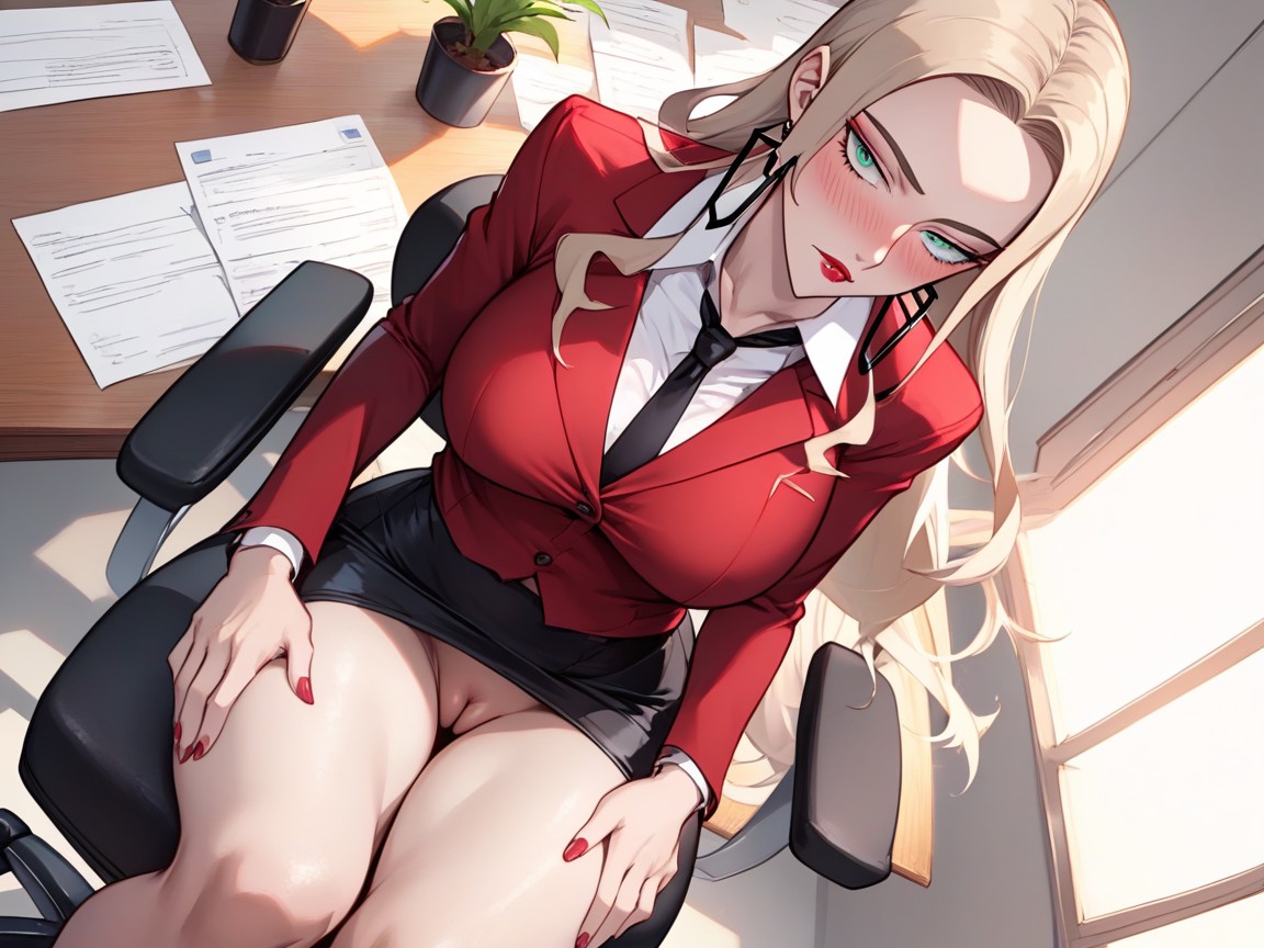 Red Top, High Resolution, Wide Eyes Hentai AI Porn