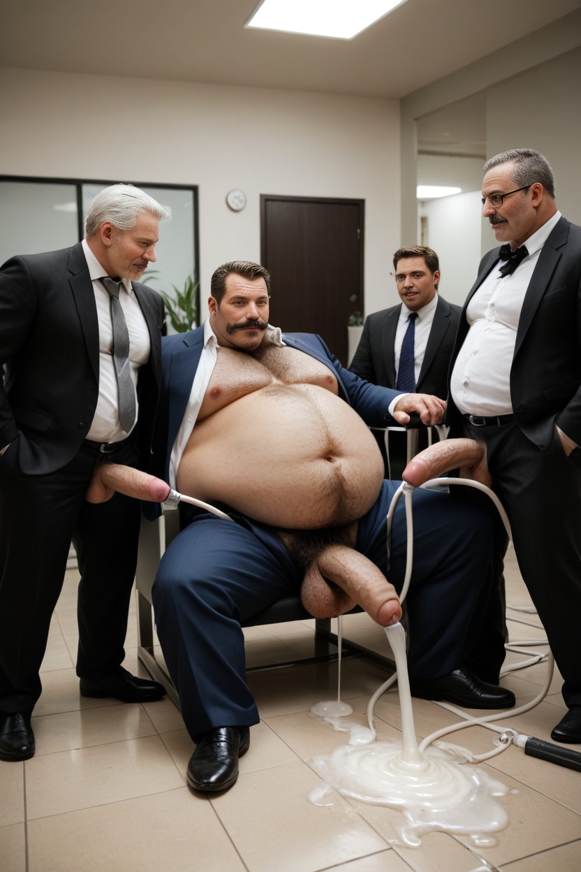Cum All Over Suit, Piles Of Cum, Dripping Cum AI Gay Porn
