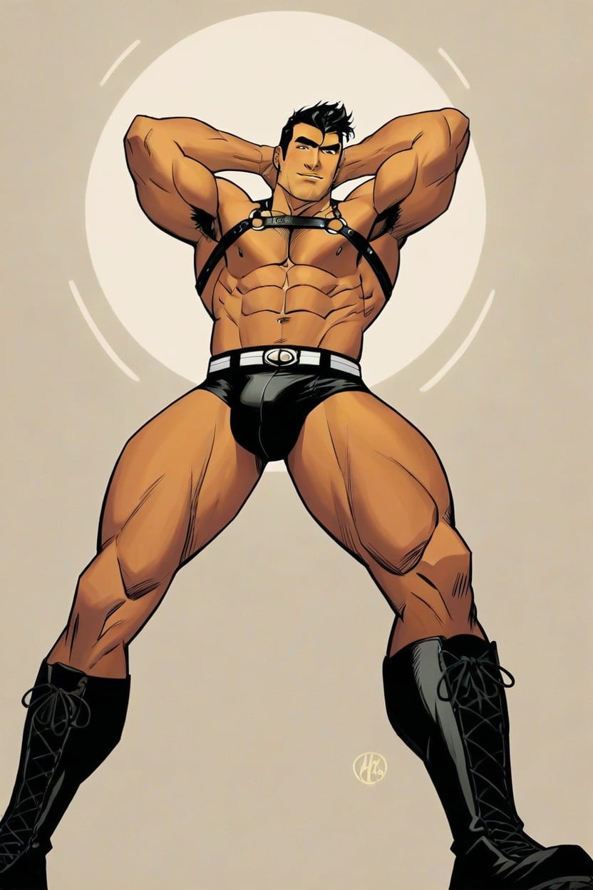 Uhd, Robotic Belt, Muscular AI Gay Porn