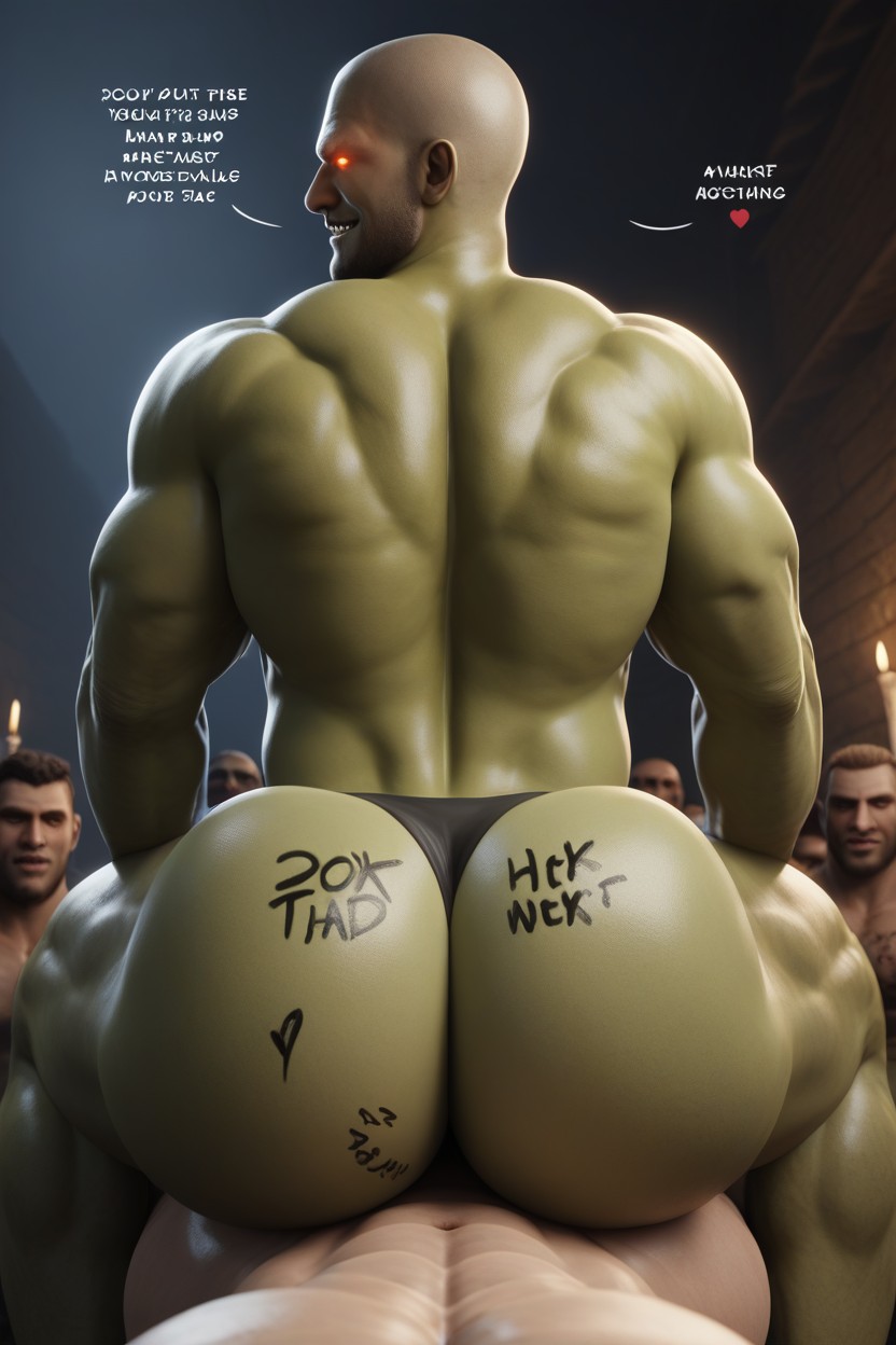 Rear View, Dialogue Is Cruel Bottom Moaning In Pleasure As He Floods His Colon Cauldron, His Colon Cauldron AI Gay Porn