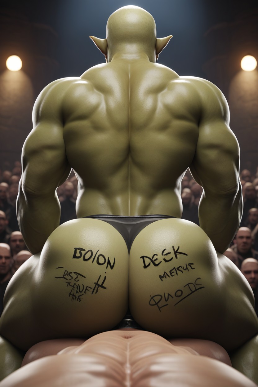 Extremely Large Ass, Submissive Top, Dialogue AI Gay Porn