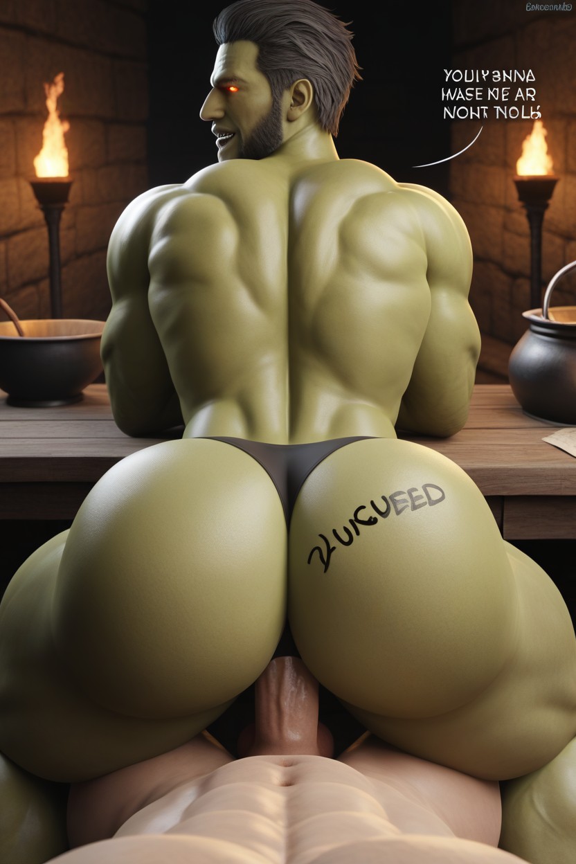 His Grimy Gulpers, Glowing Eyes, Muscular AI Gay Porn