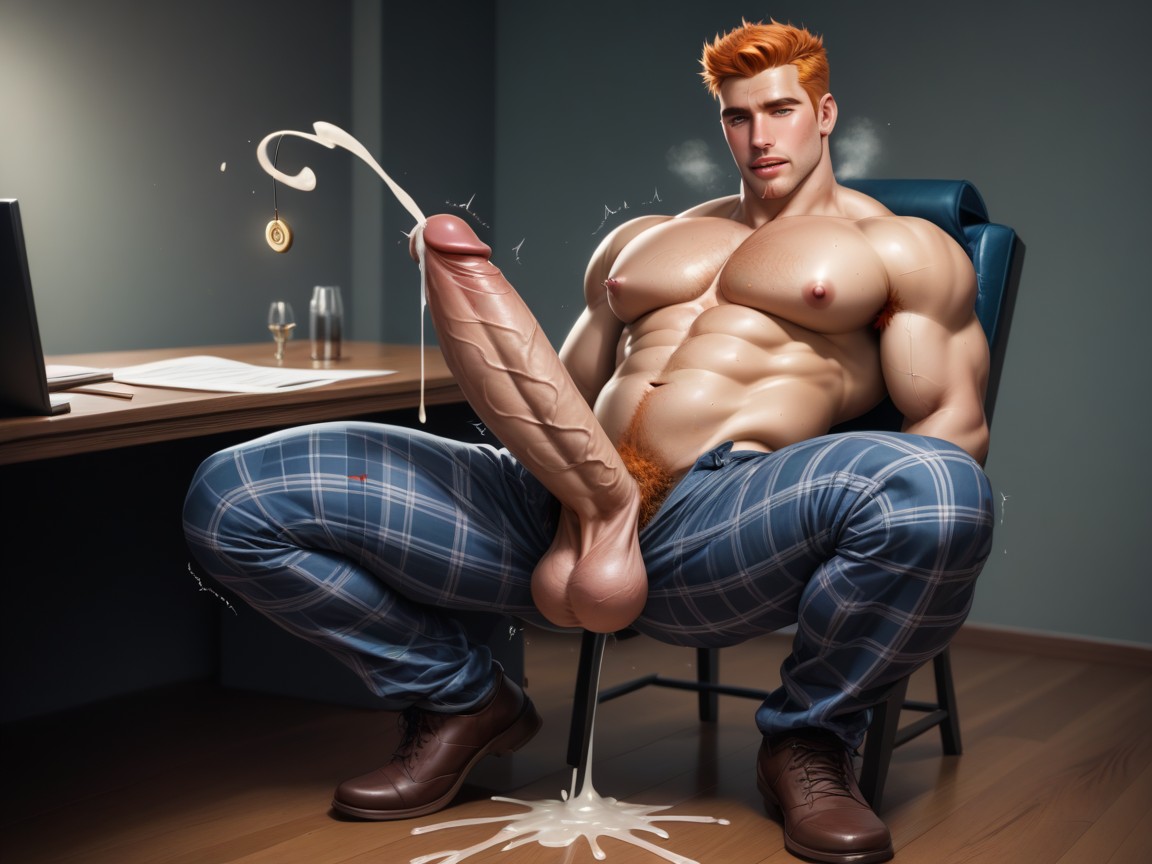Mouth Open, Motion Blur, Pre Cum Leaking Porno gay IA