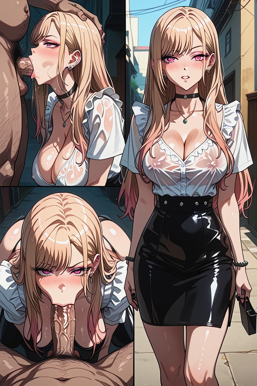 Black Skirt, Black Choker, Alley Hentai IA