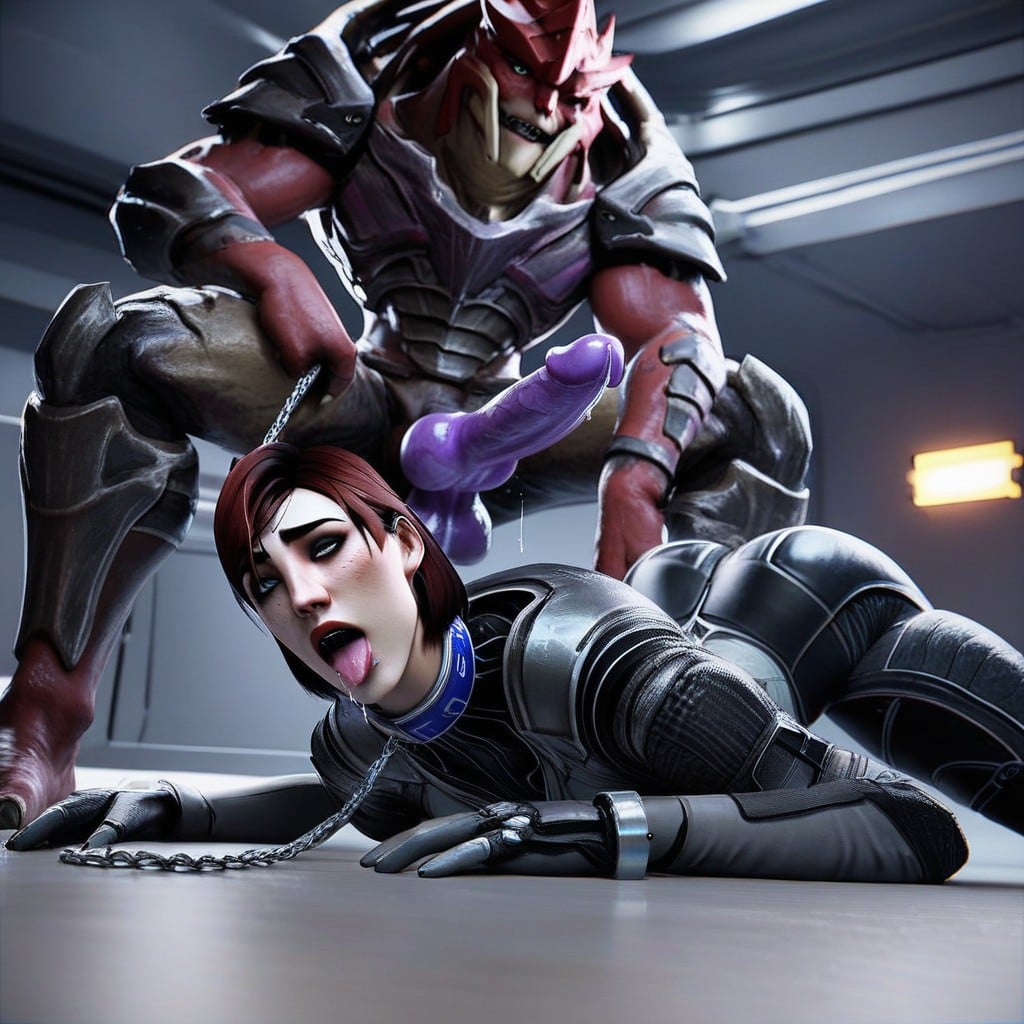 Ahegao, 18+, Black Armor And Wetsuit Hentai AI Porn