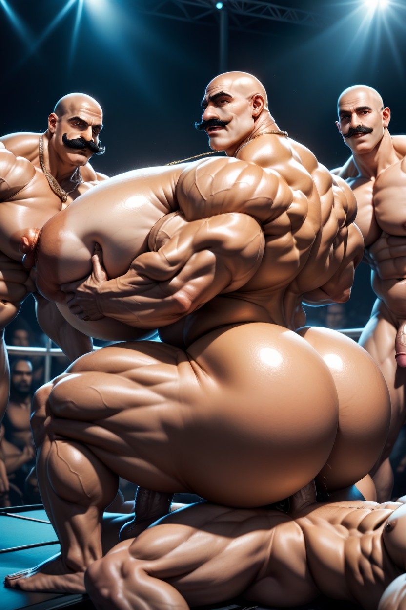Massive Ass, Naked, Thick AI Gay Porn