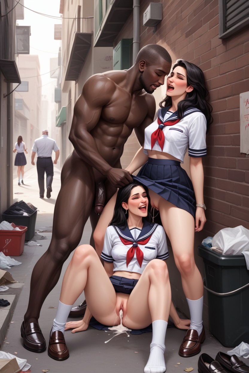 White Socks, Top View, Orgy Hentai AI Porn