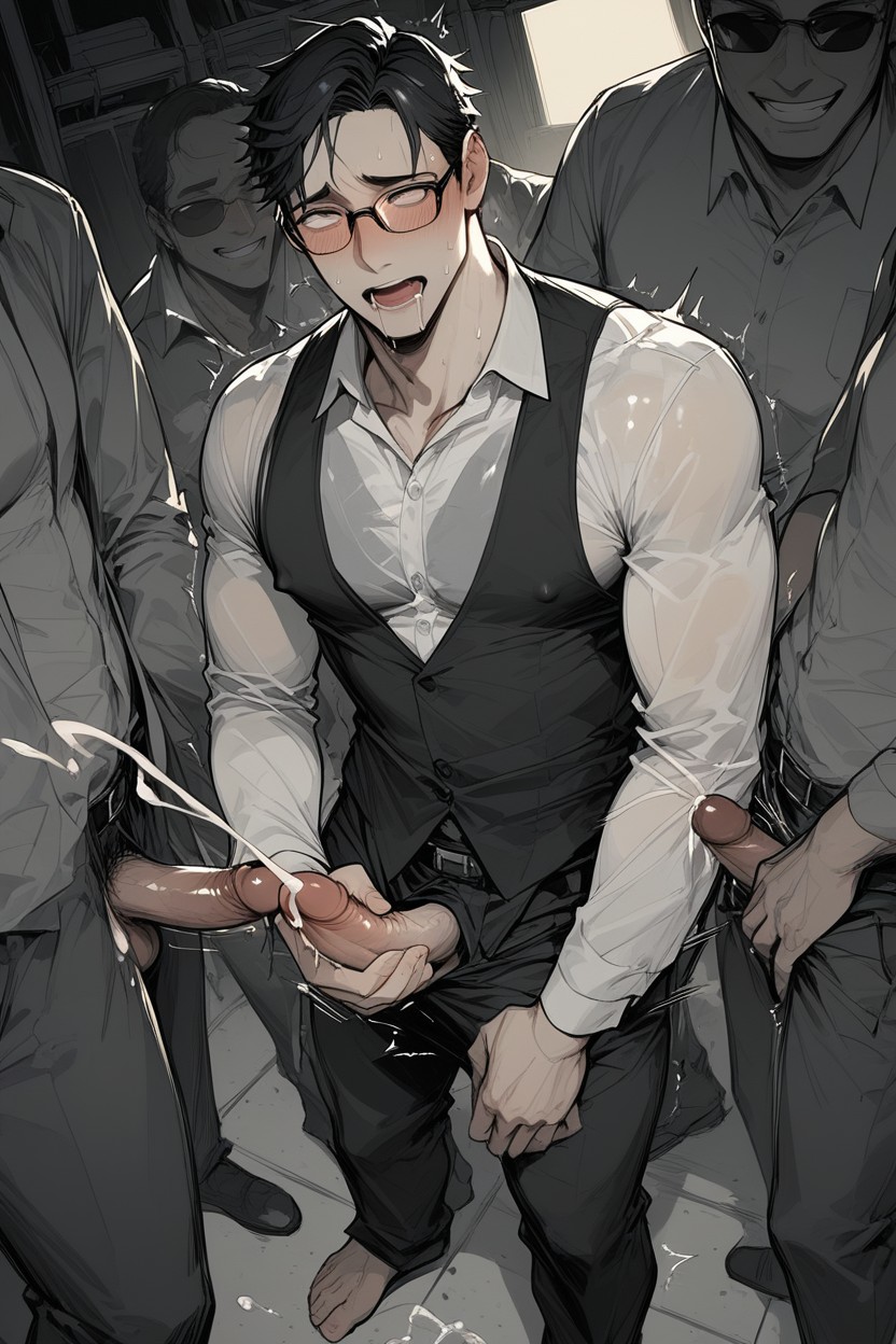 Cock Out, Wet Pants, Hardly Standing With Own Feet ゲイAIポルノ