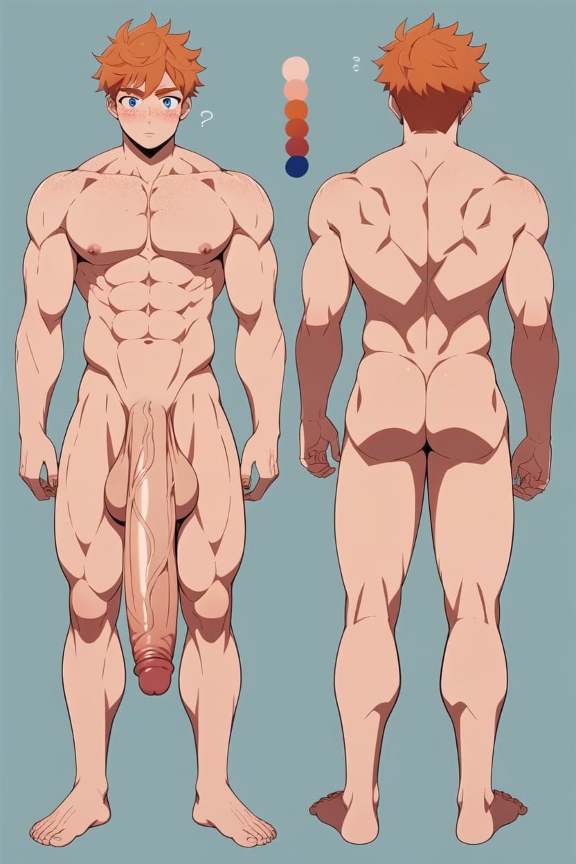Bare Foot, Reference Sheet, Huge Muscles AI Gay Porn