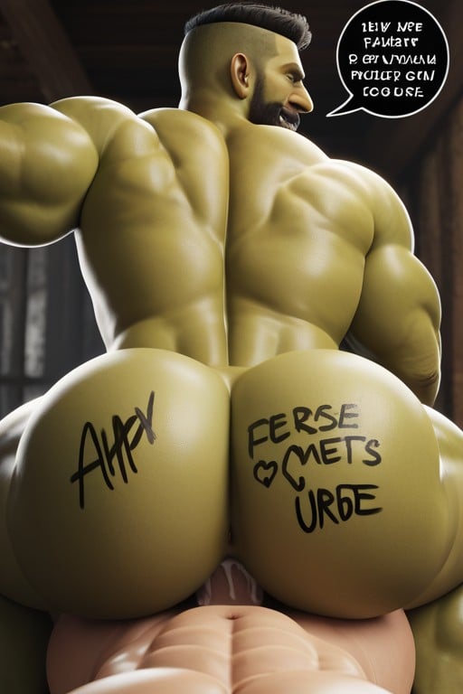 Big Muscular Bubble Butt, 18+, Pov AI Gay Porn