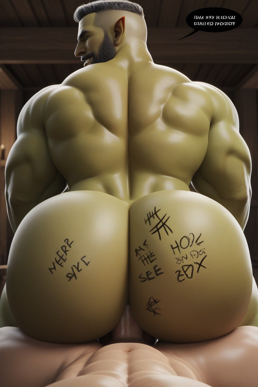 Body Writing, Muscular, Bottom Torturing Top AI Gay Porn