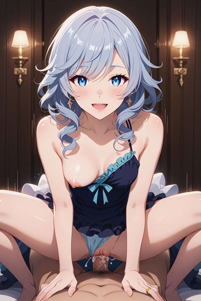Eyes Roling, On The Toilett, Glowing With Ethereal Beauty Hentai AI Porn