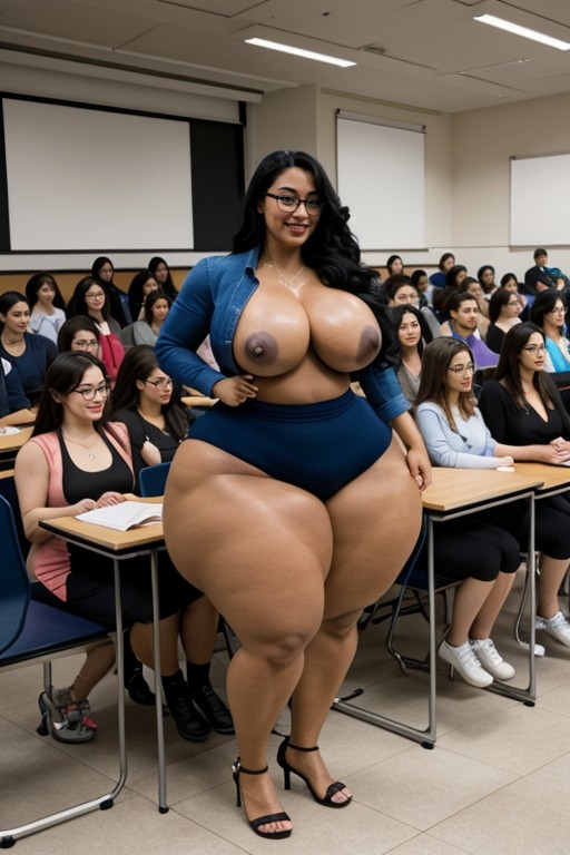 Muscular Striated, Extremely Wide Hips, Shy Expression AI Porn