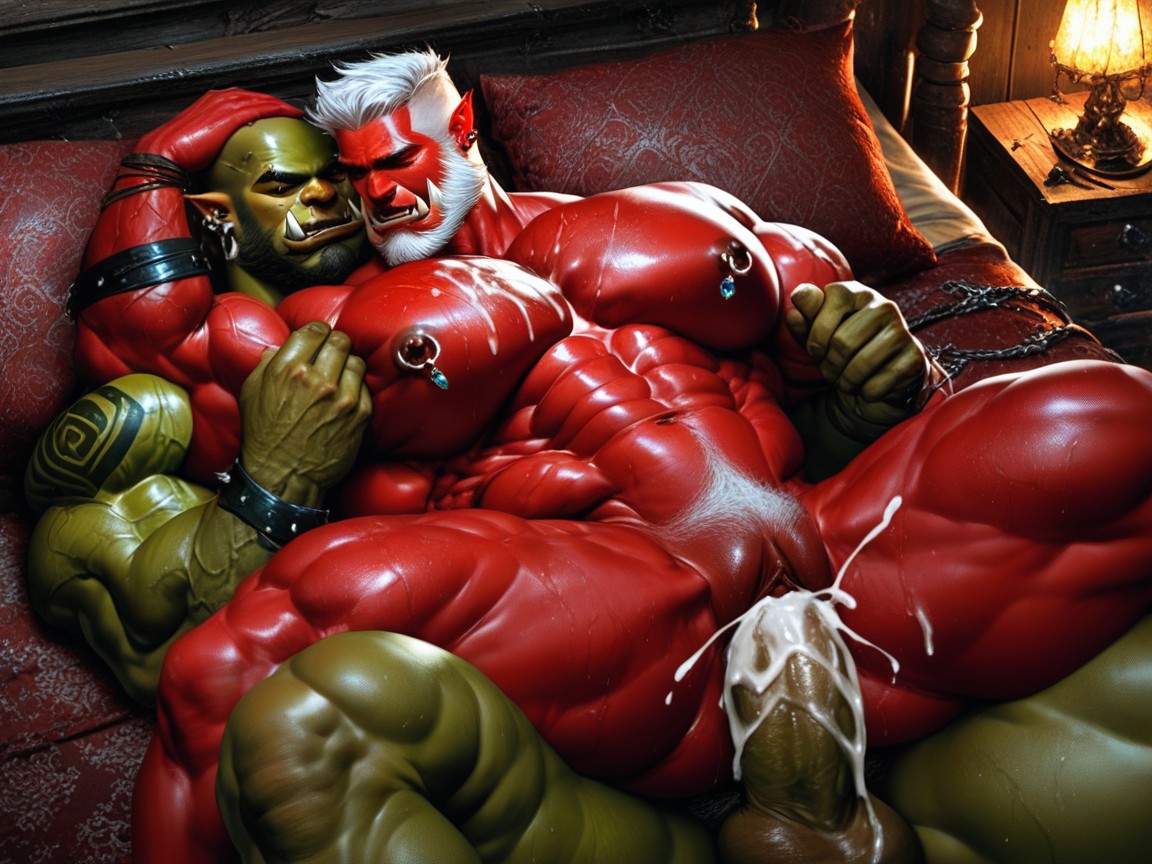 Semen In Pussy, Cunt, Hyper Muscle AI Gay Porn