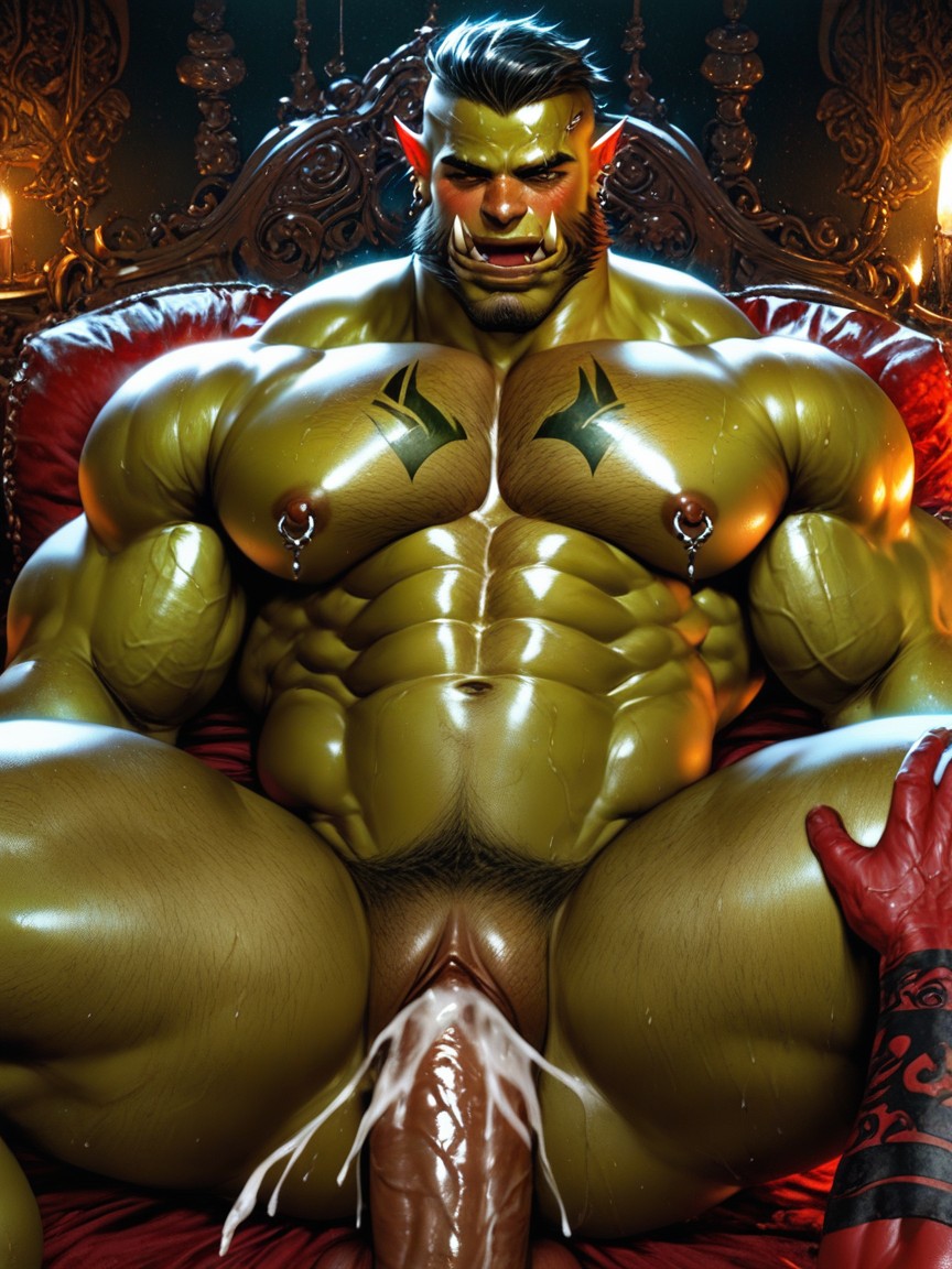 Hyper Muscle, Hyper Muscular Bottom, Man AI Gay Porn