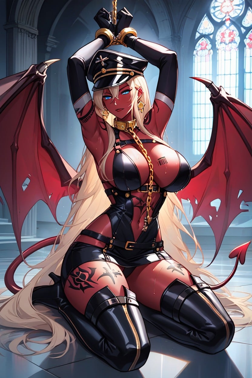 Tattoo Emblem German Empire, Hot Body, Bismarck From Azur Lane Hentai AI Porn