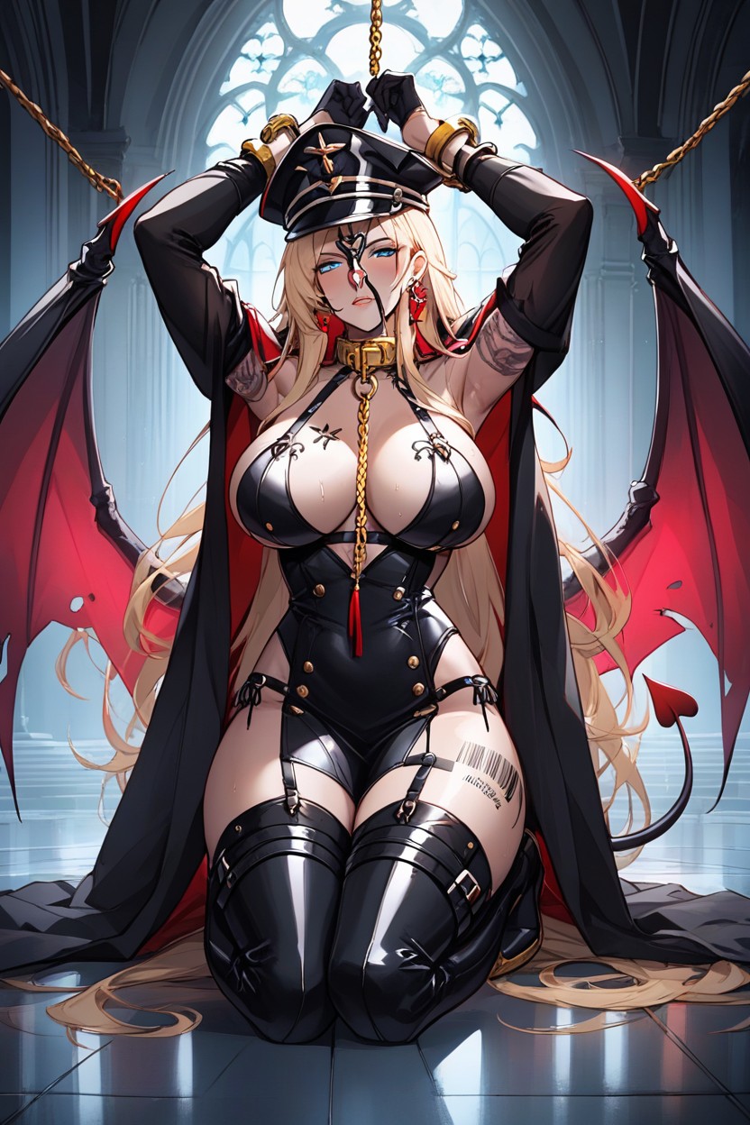 18+, Big Breasts, Tattoos Of German Empire Hentai AI Porn