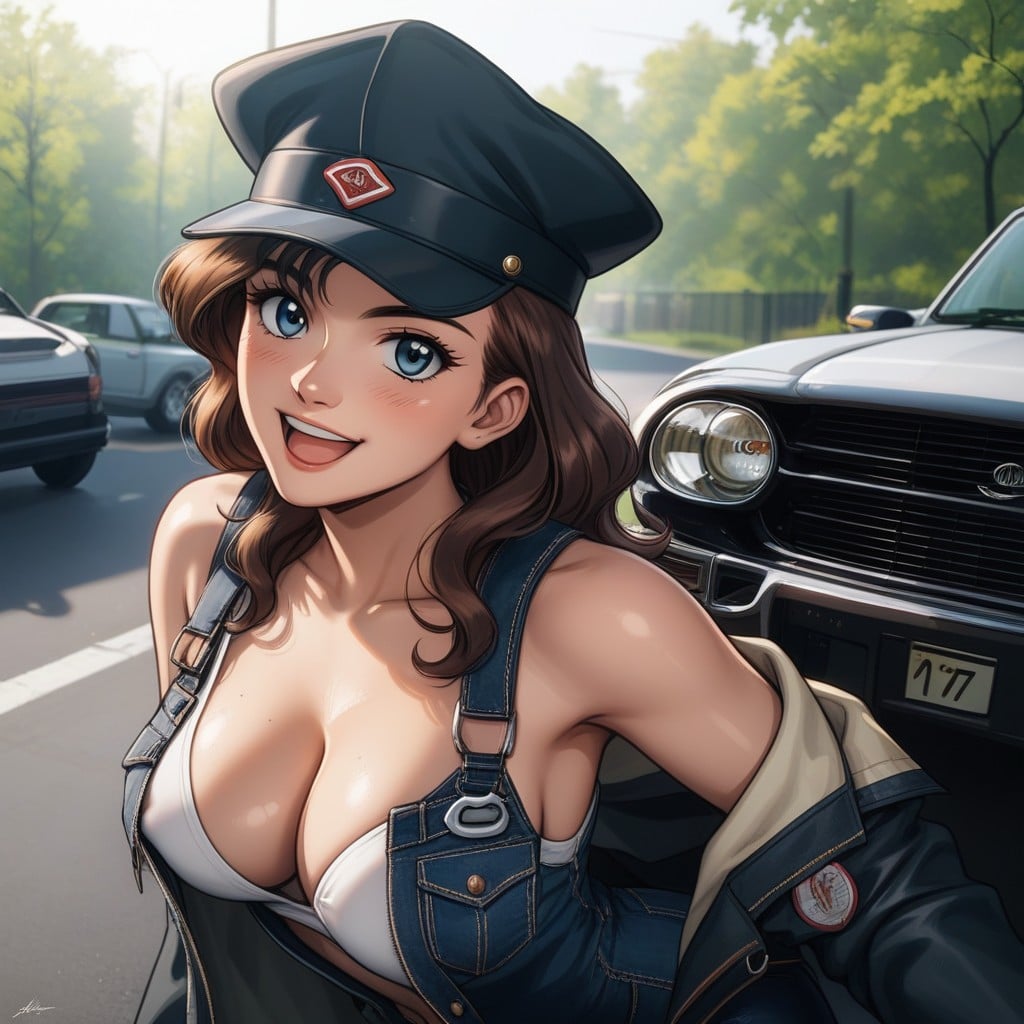 Midday, Retro Advertising Vibe, Spring Break Vacation Hentai AI Porn