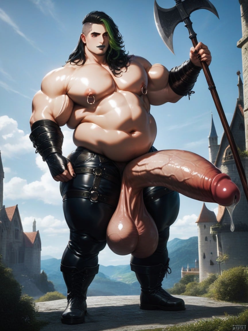 Chubby, Puffy Nipples, Mountains AI Gay Porn
