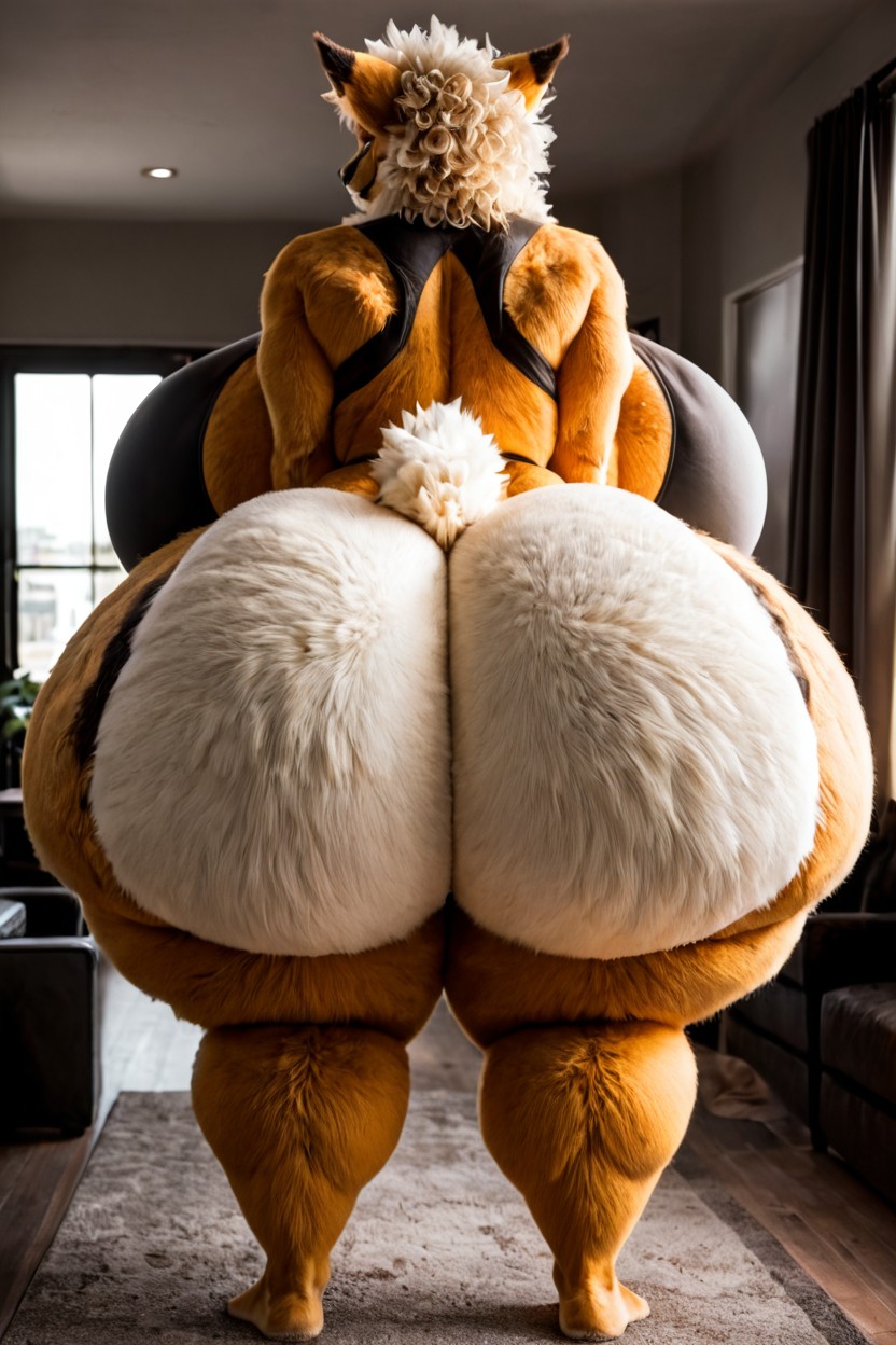 Detailed Fur, Large Nipples, Total Body Fur AI Porn