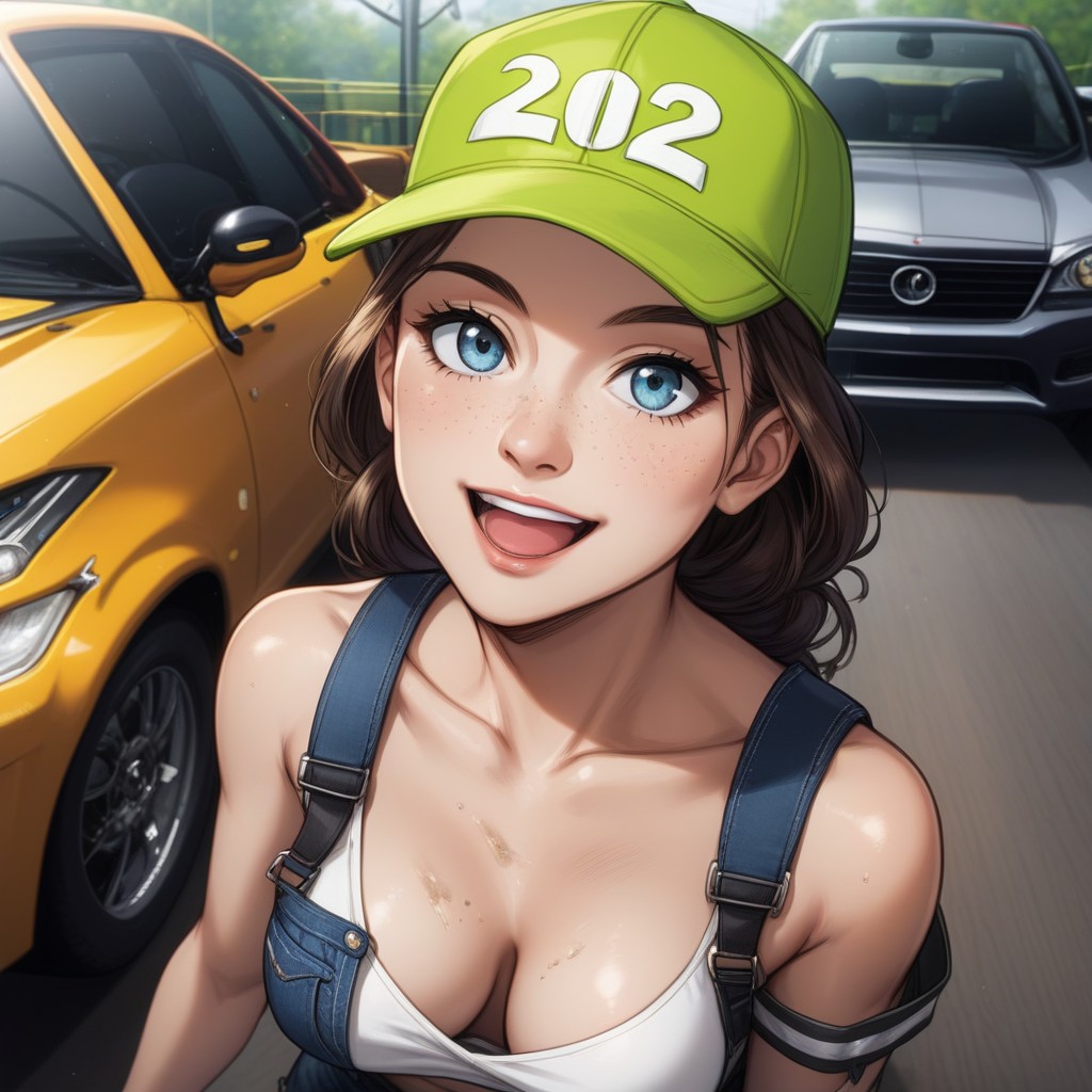 White T Shirt, Mouth Open Slightly, Portrait Close Up Shot Hentai AI Porn