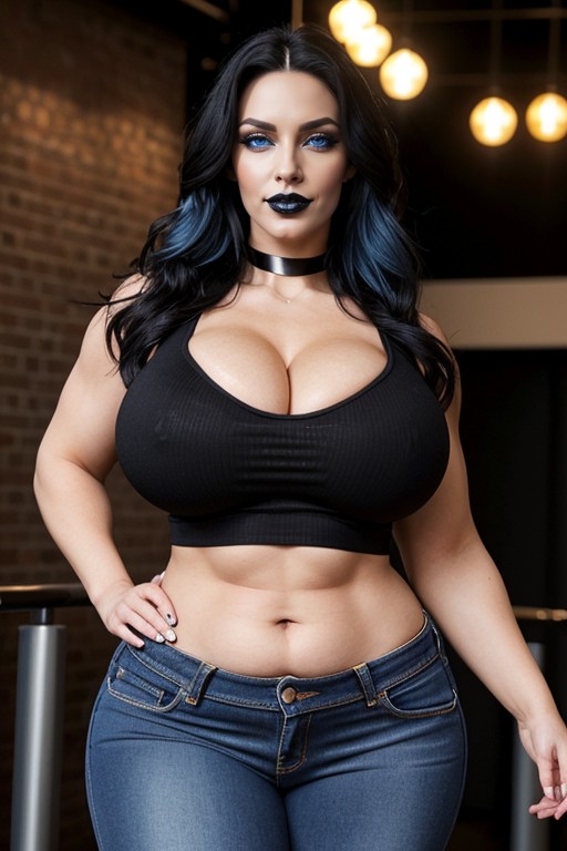 Spiked Wristband, Extremely Steroid Muscular, Platform Boots AI Porn