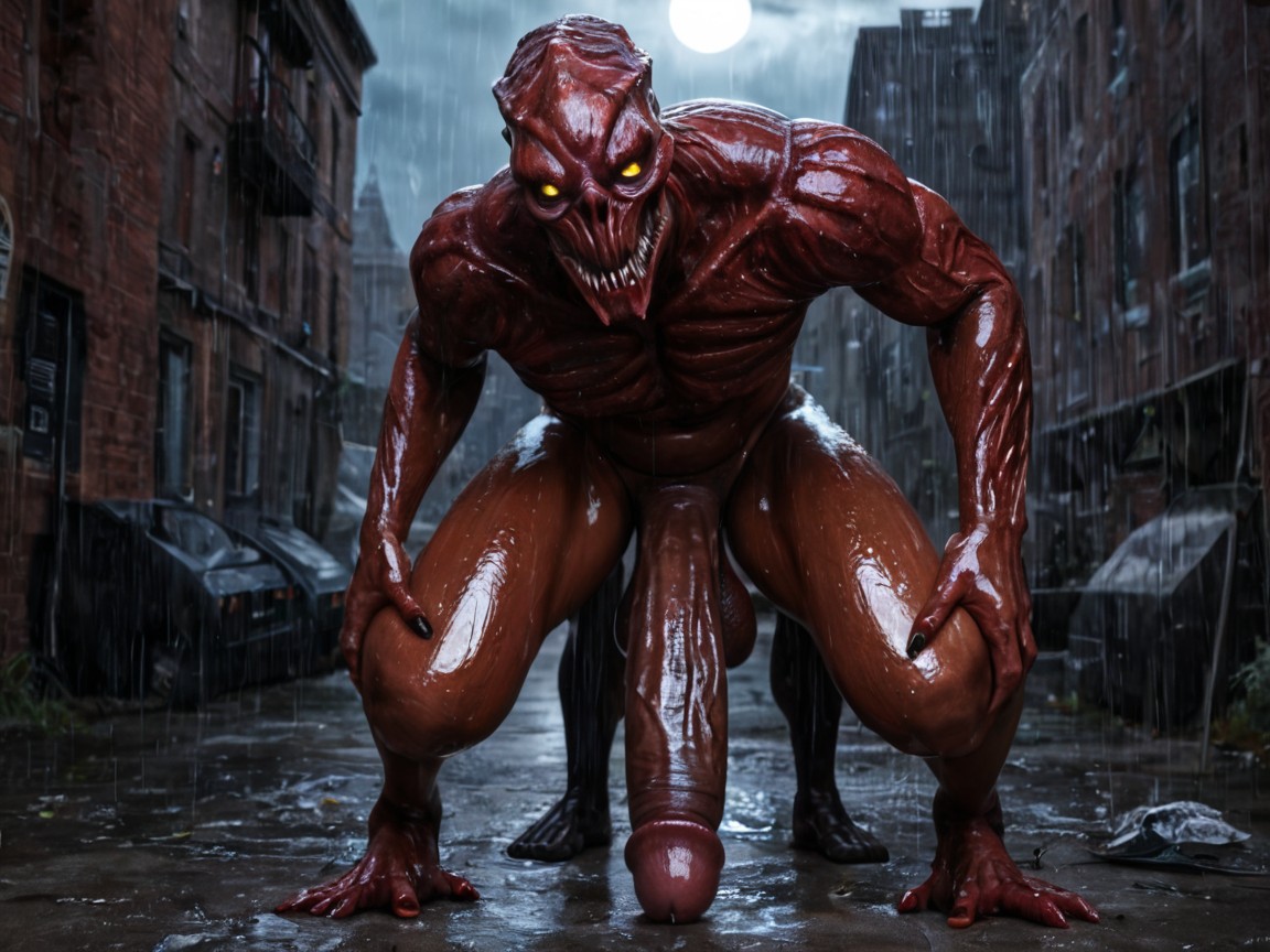 Oiled Skin, Alien Planet, Impossible Fit AI Porn