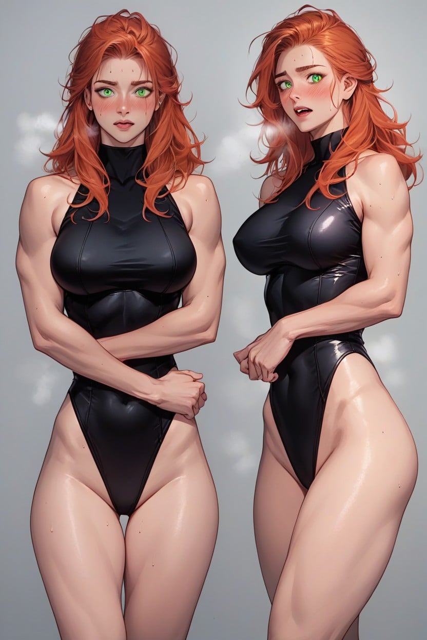 Seductive Pose, Ginger Skin, Massive Breast Hentai AI Porn
