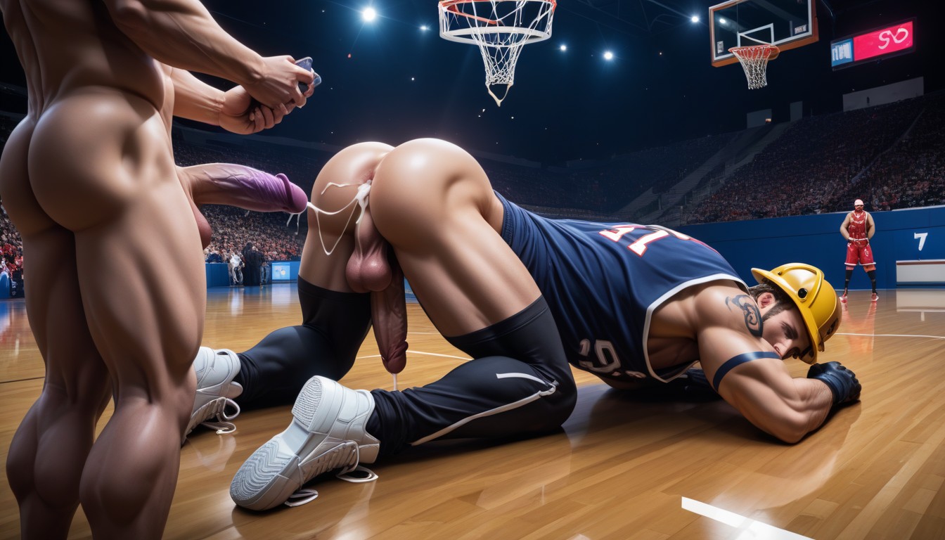 Excessive Gobs Of Spit, Standing In Basketball Court, Cum Shooting From Cock Porno gay IA