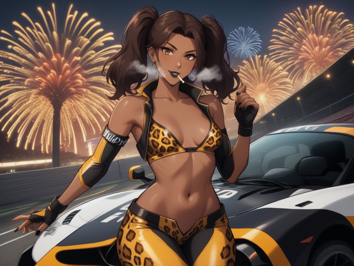 Woman Ultra Detailed, One Woman, Black Lipstick 라틴 AI 야짤