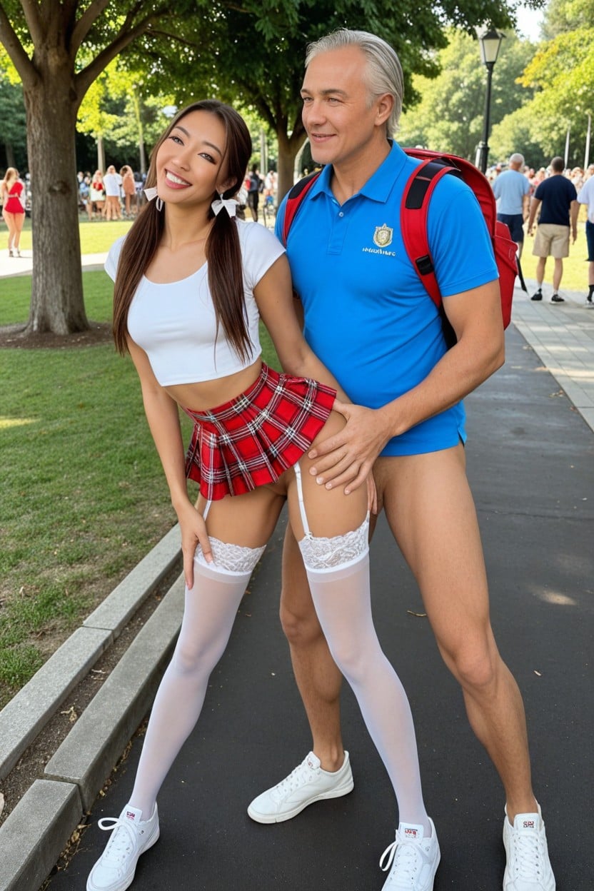 Japanese Woman, No Panties, Full Body AI Porn