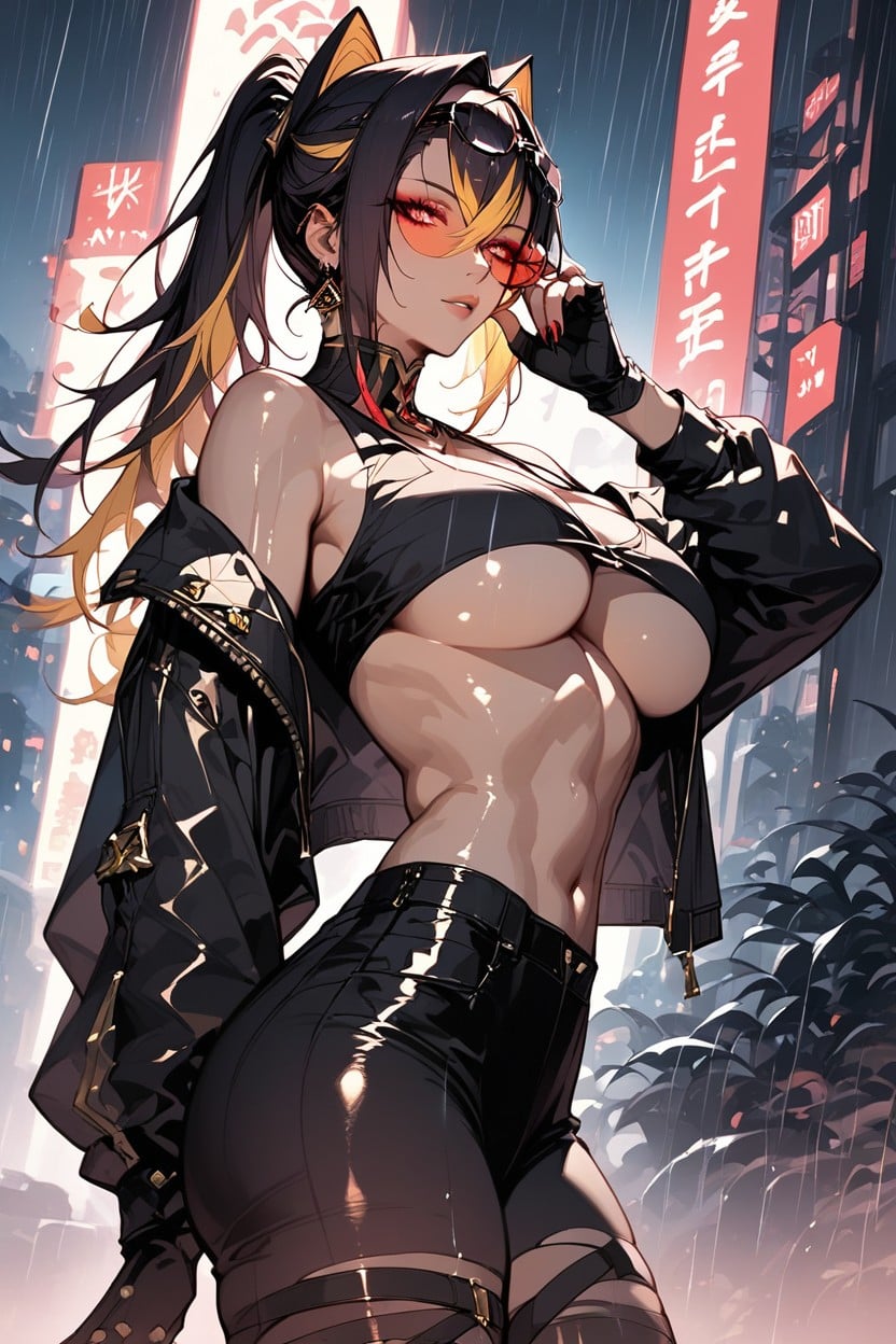 Rounded Breast, Snatched Waist, Water Puddles Hentai AI Porn