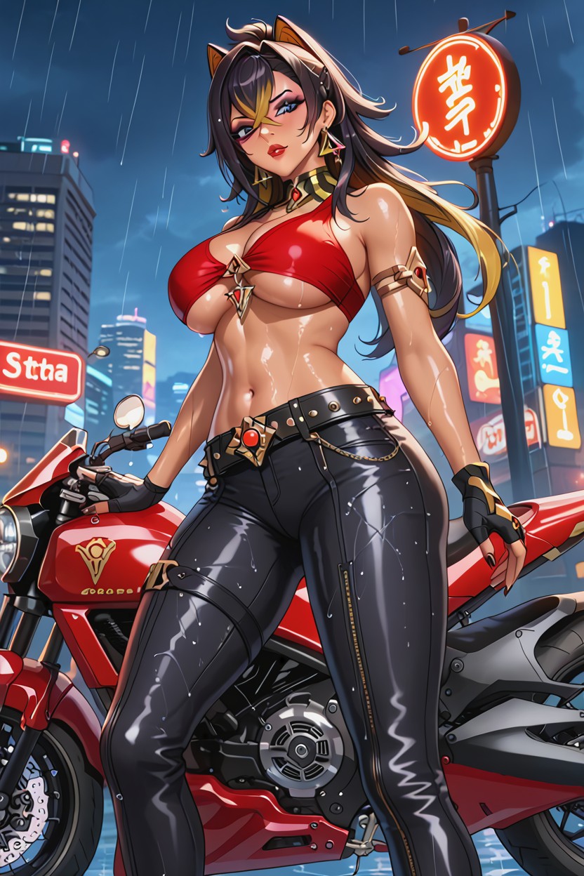 Detailed Eyes, Dark Clouds, High Heeled Boots Hentai AI Porn