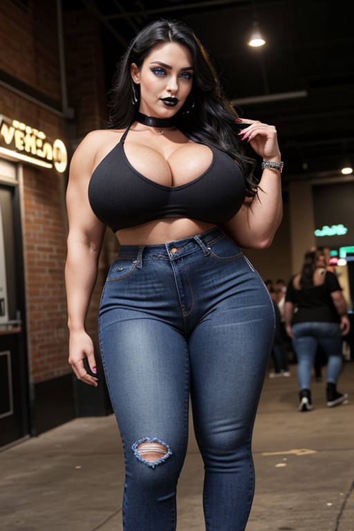 Full Body View, Steroid Muscles, Extremely Tall AI Porn