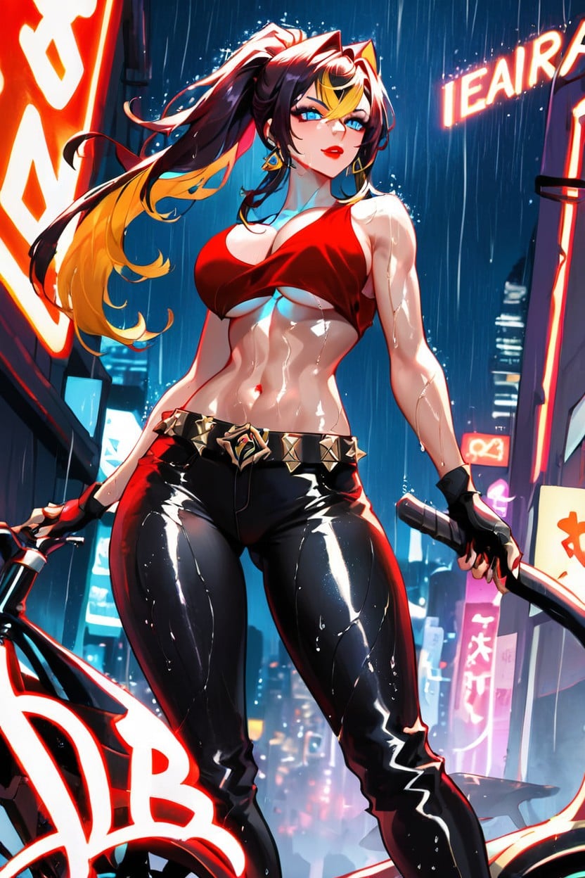 Detailed Face, Dehya From Genshin Impact, Cleavage Hentai IA