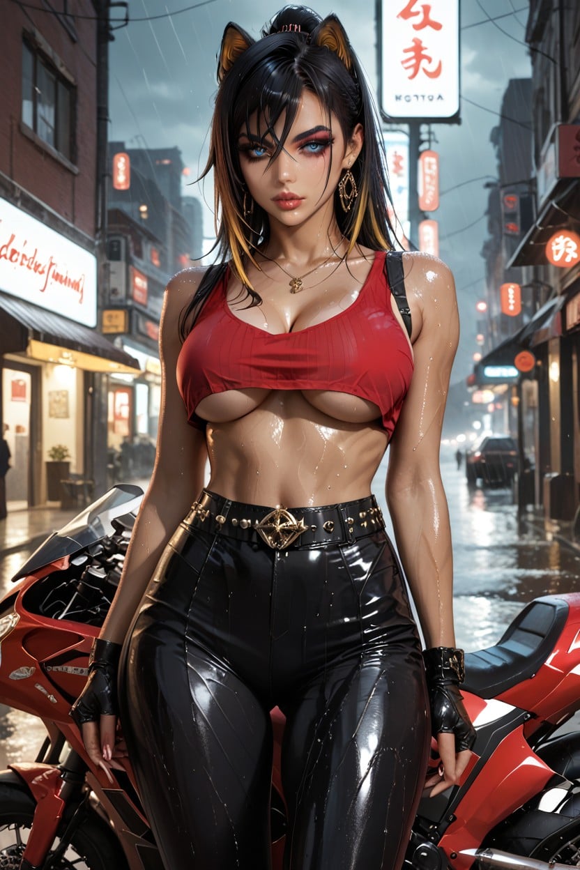 High Heeled Boots, Extremely Beautiful Face, Wet Body Hentai AI Porn