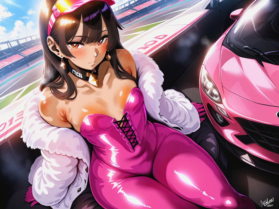 Visor Glow Overlay, Warm Lighting, High Color Contrast Hentai AI Porn
