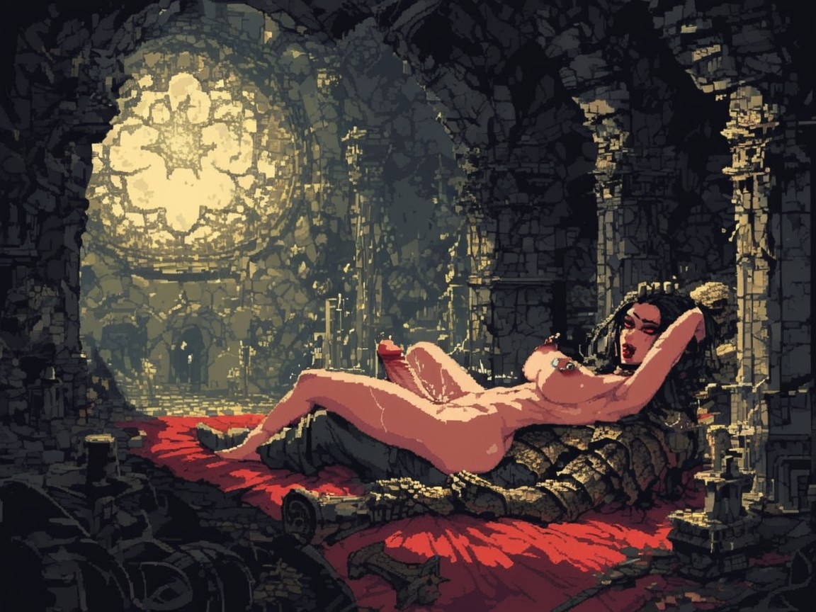 Big Dark Nipples, Dark Ritual, Eyes Wide Open AI Porn