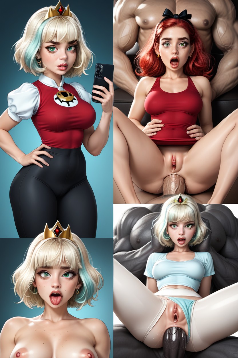 Thick Eyebrows, Multiple Angles, Women AI Porn