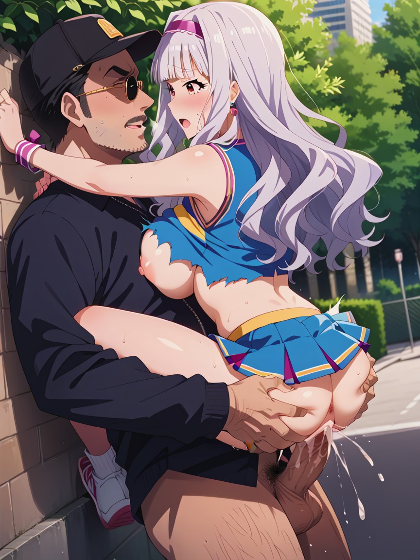 Detailed Pupils, Orgasm, Torn Breast Hentai AI Porn