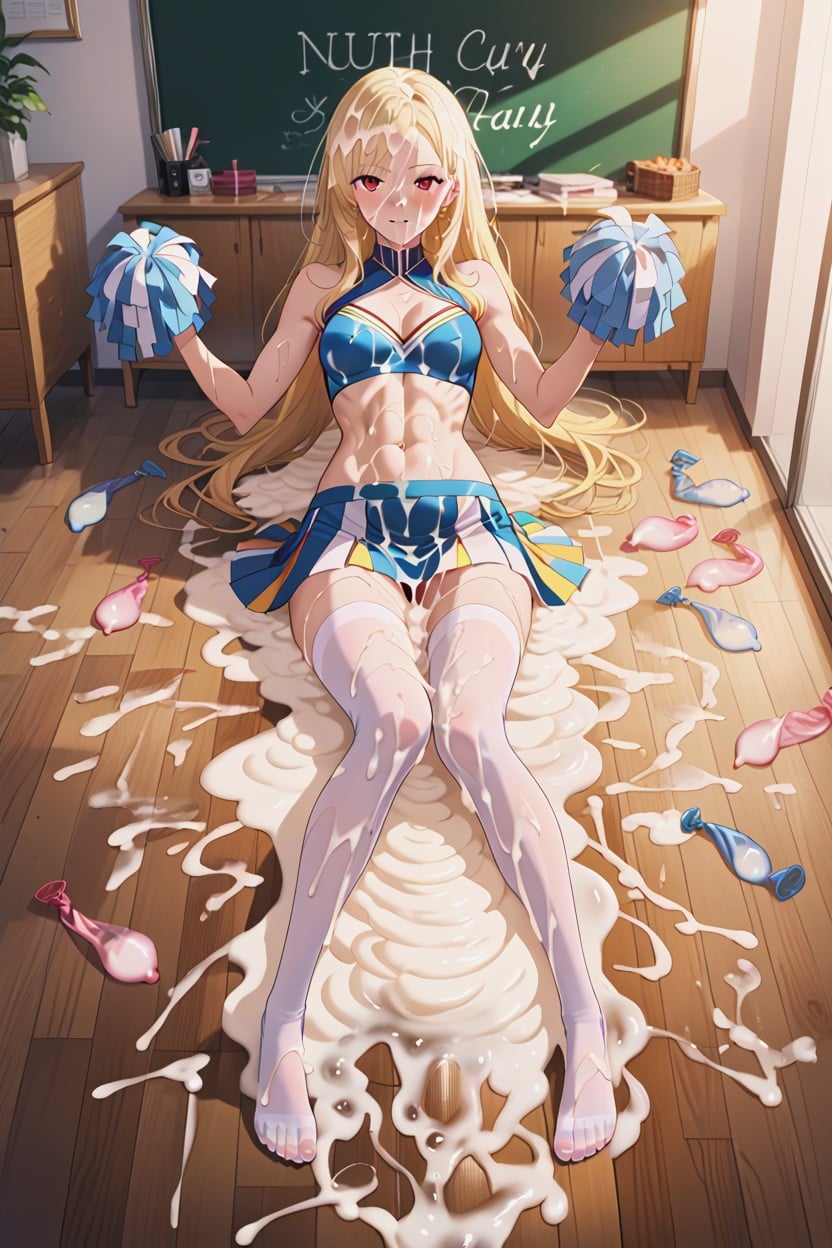 Cum On Hair, Cum On Floor, Woman Wearing Pantyhose Hentai IA
