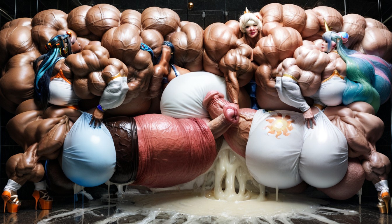 Hyper Gigantic Muscles, Veins, Giantess Futa Dominant Shemale AI Porn