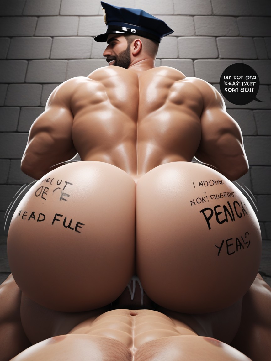 Body Writing, Interrogation, Smug Expression AI Gay Porn