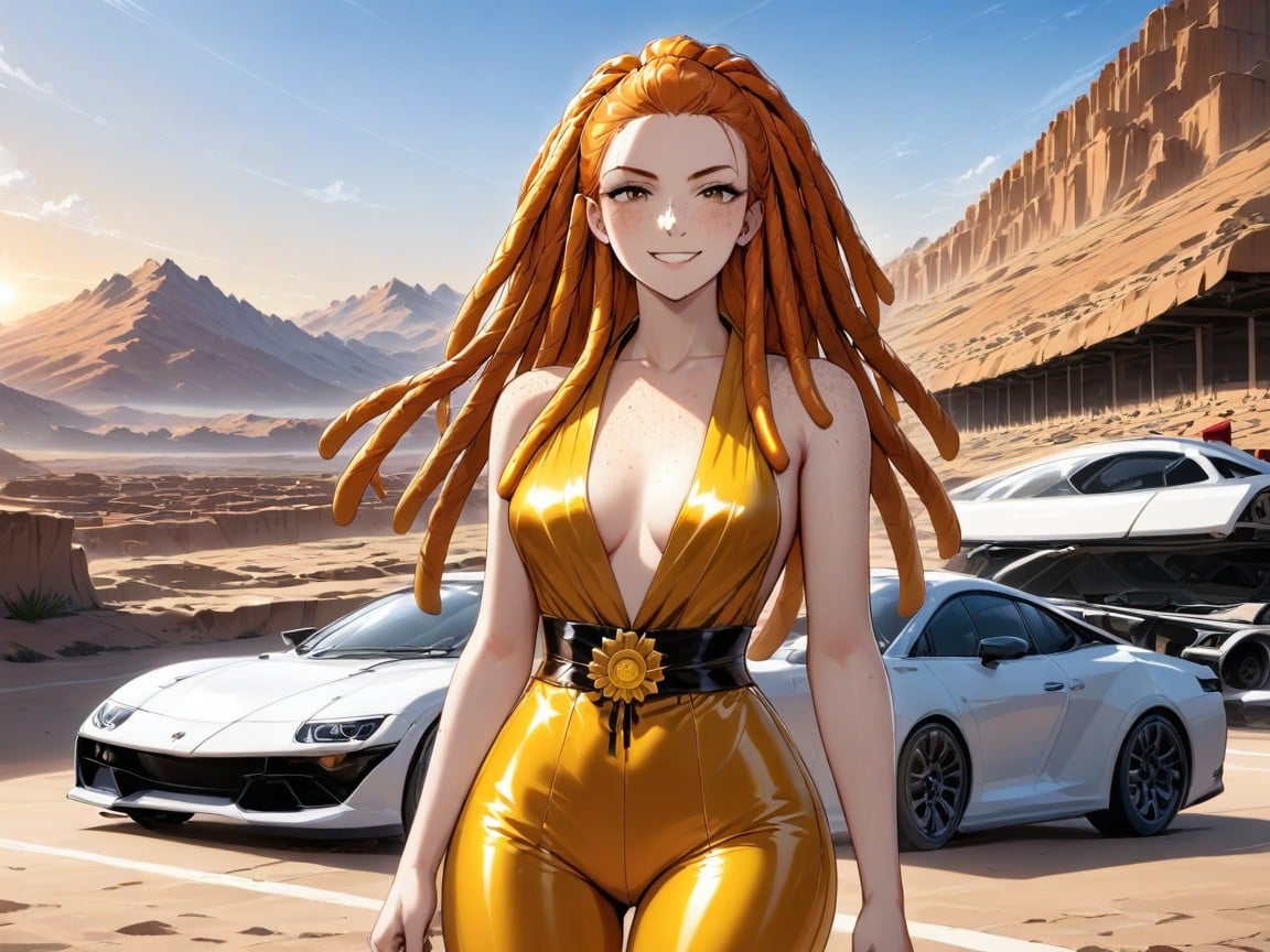 One Woman, Rounded Hips, Cel Shading Effects AI Porn