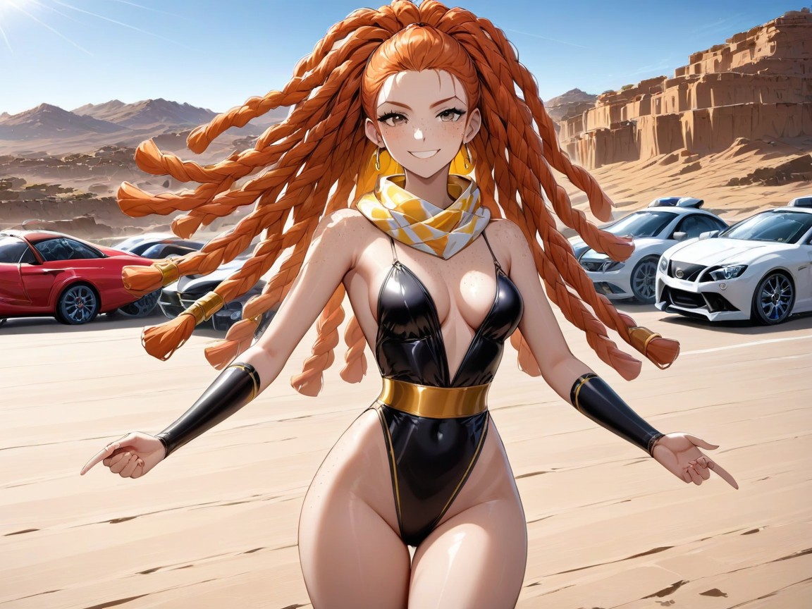Pelo Pelirrojo, Rounded Thighs, Driver Porno IA