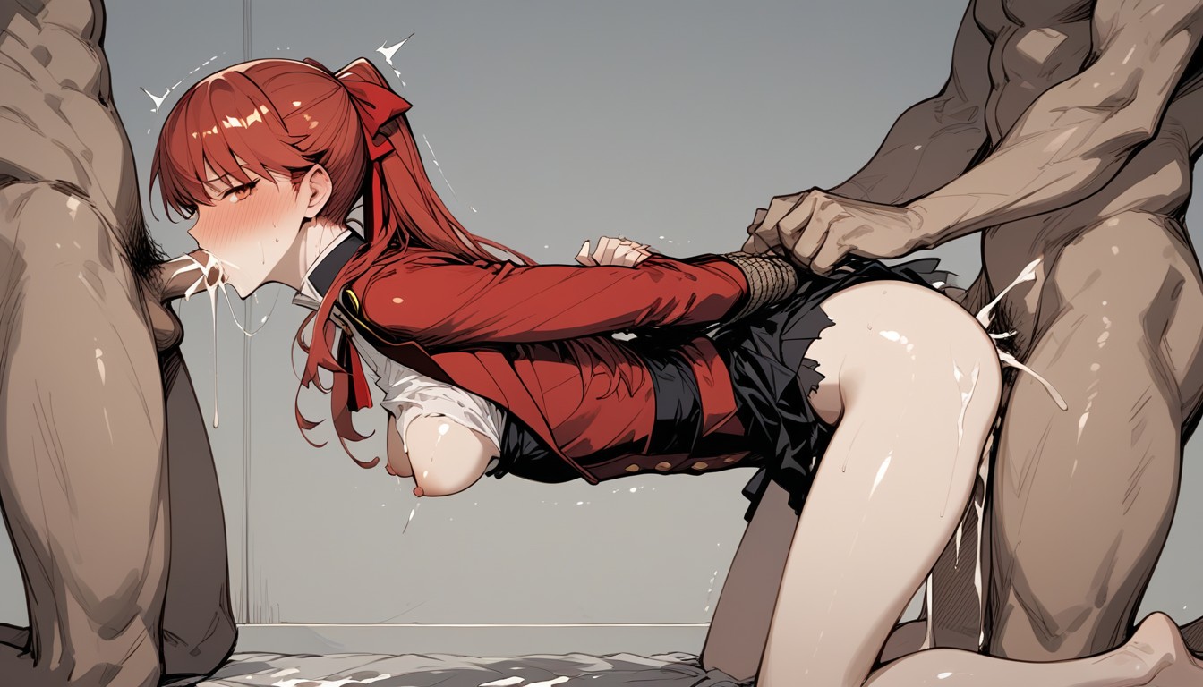 Spitroast, Side View, Embarrassed Hentai IA
