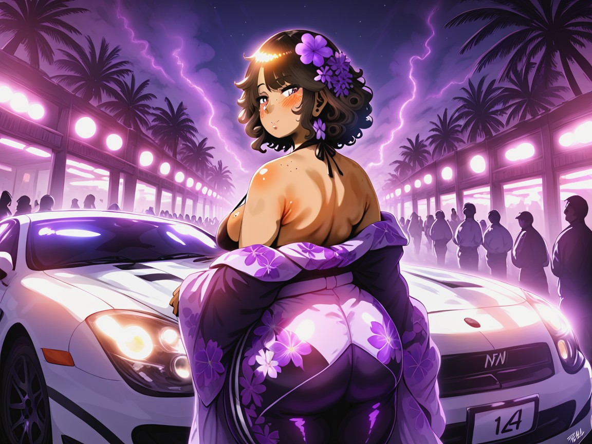 Pechos Naturales, Rounded Shoulders, Sonriendo Hentai IA